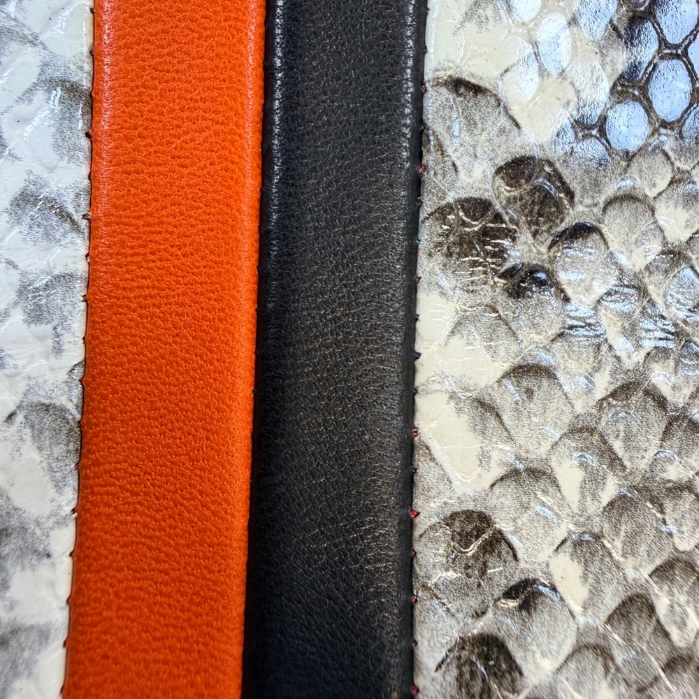 Claire V Python Snake Print Fold over Clutch with… - image 12